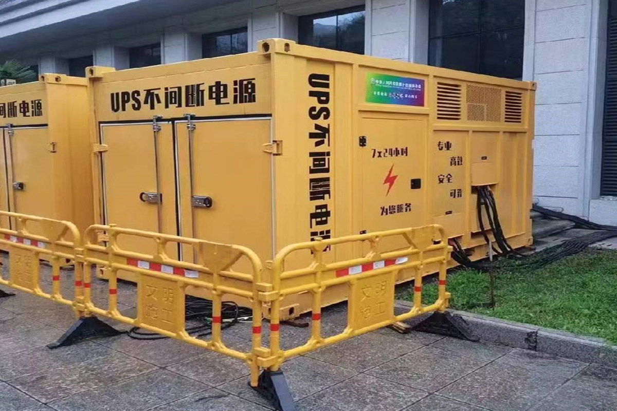 安居发电机租赁施工现场