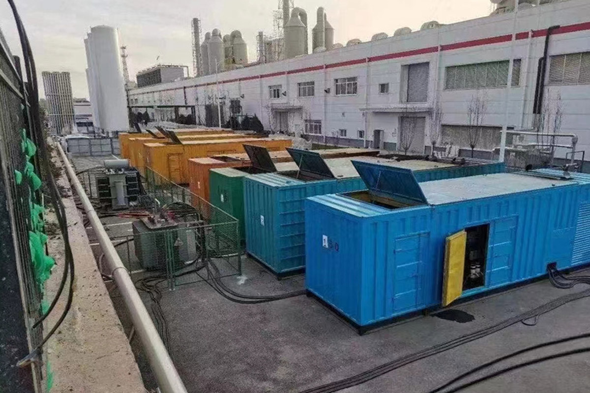 安居发电机租赁施工现场